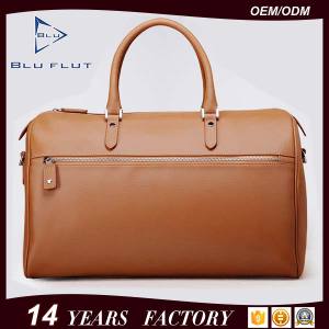 Custom Design High Quality Leather Business Tote Luggage Travel Bag